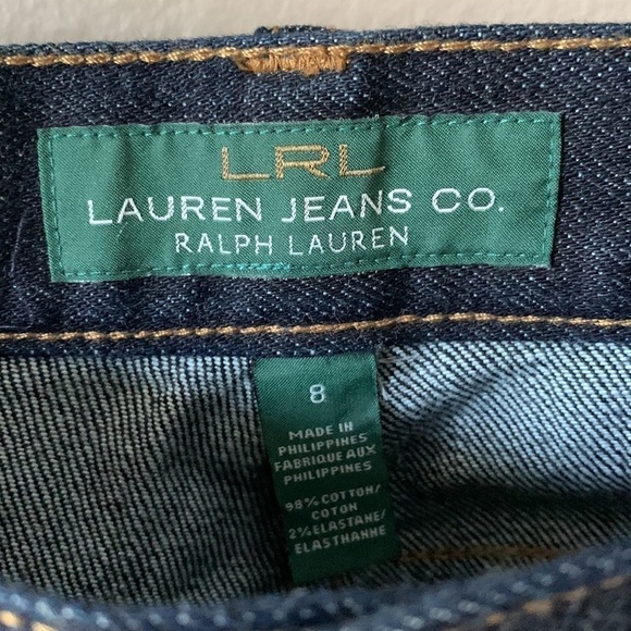 RALPH LAUREN Dark Wash Crop Denim Jeans - Picture 3 of 10
